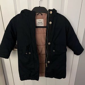 Kids Zara Black Coat/Jacket Size 5